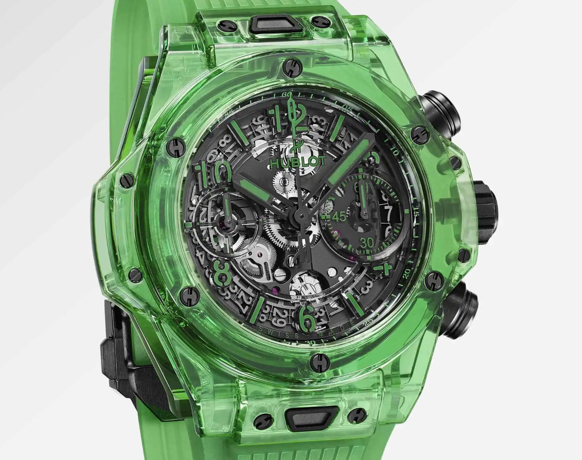 Replica Hublot Big Bang Unico Saxem Green: New transparency in bright green